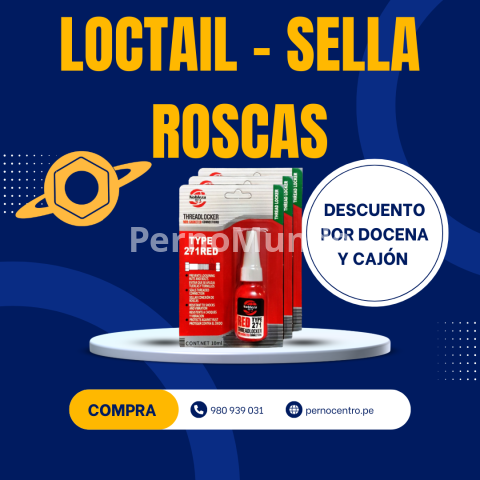 Loctite Threadlocker 271 Rojo – Fijador de Roscas Alta Resistencia | PERNOMUNDO SRL